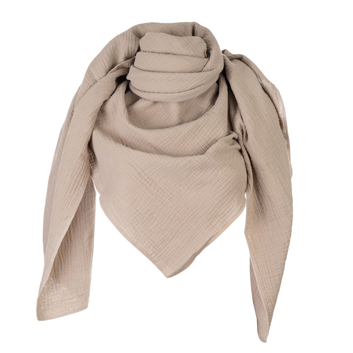 Musselin Tuch Damen Beige Dreieckig