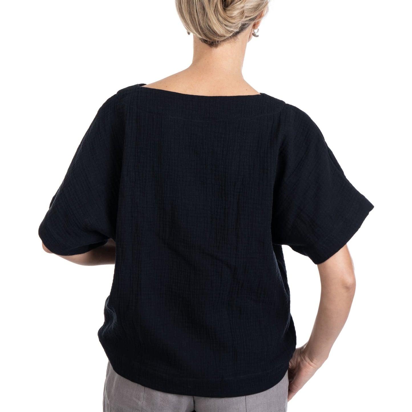 Scandi Linen Musselin Bluse Damen