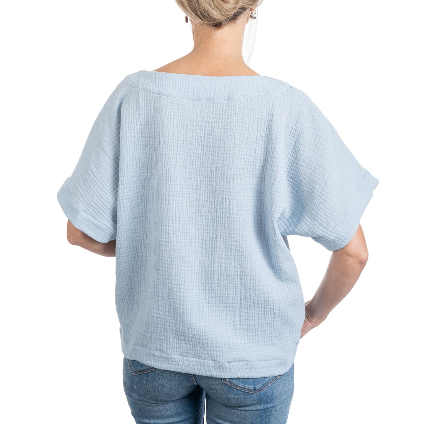 Scandi Linen Musselin Bluse Damen