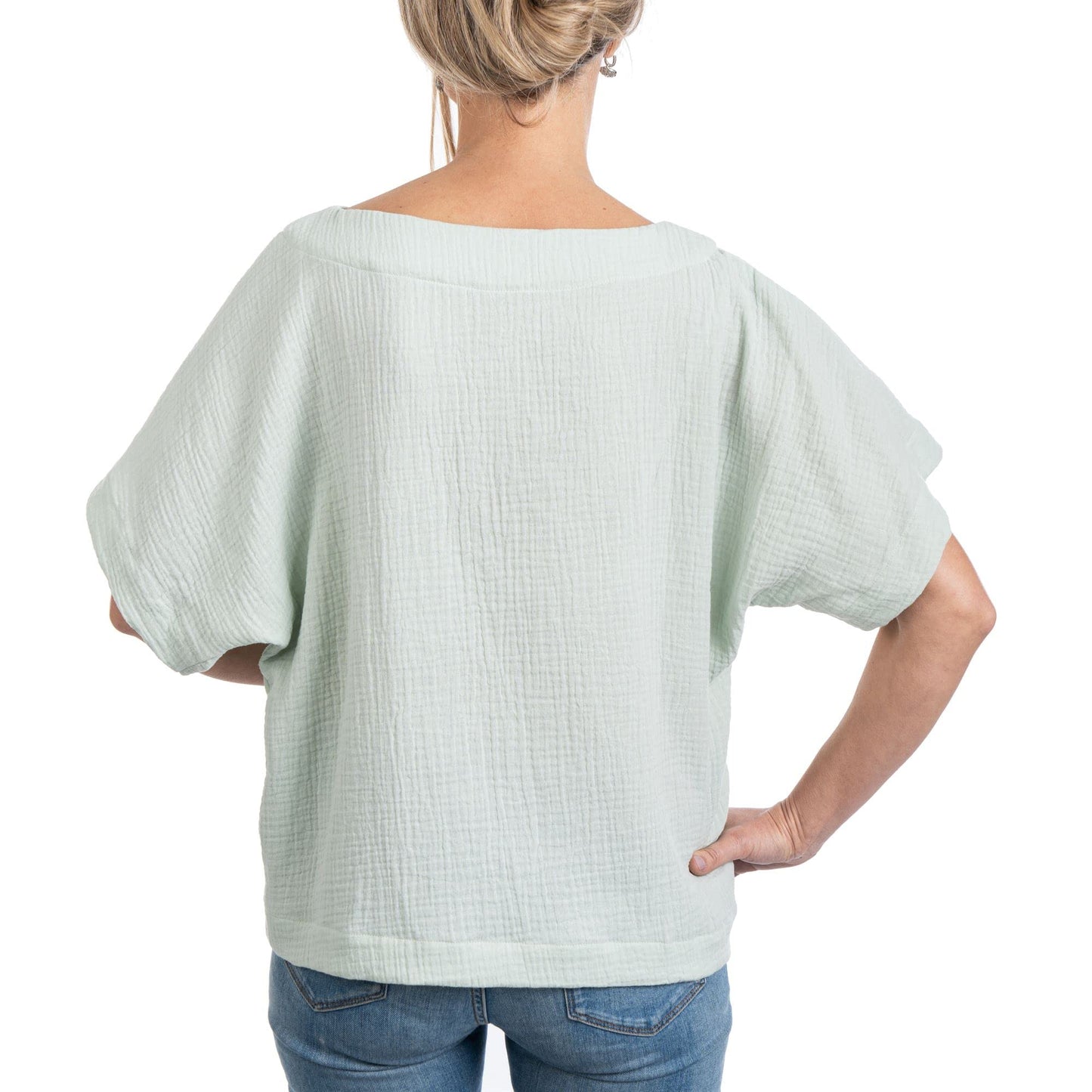 Scandi Linen Musselin Bluse Damen