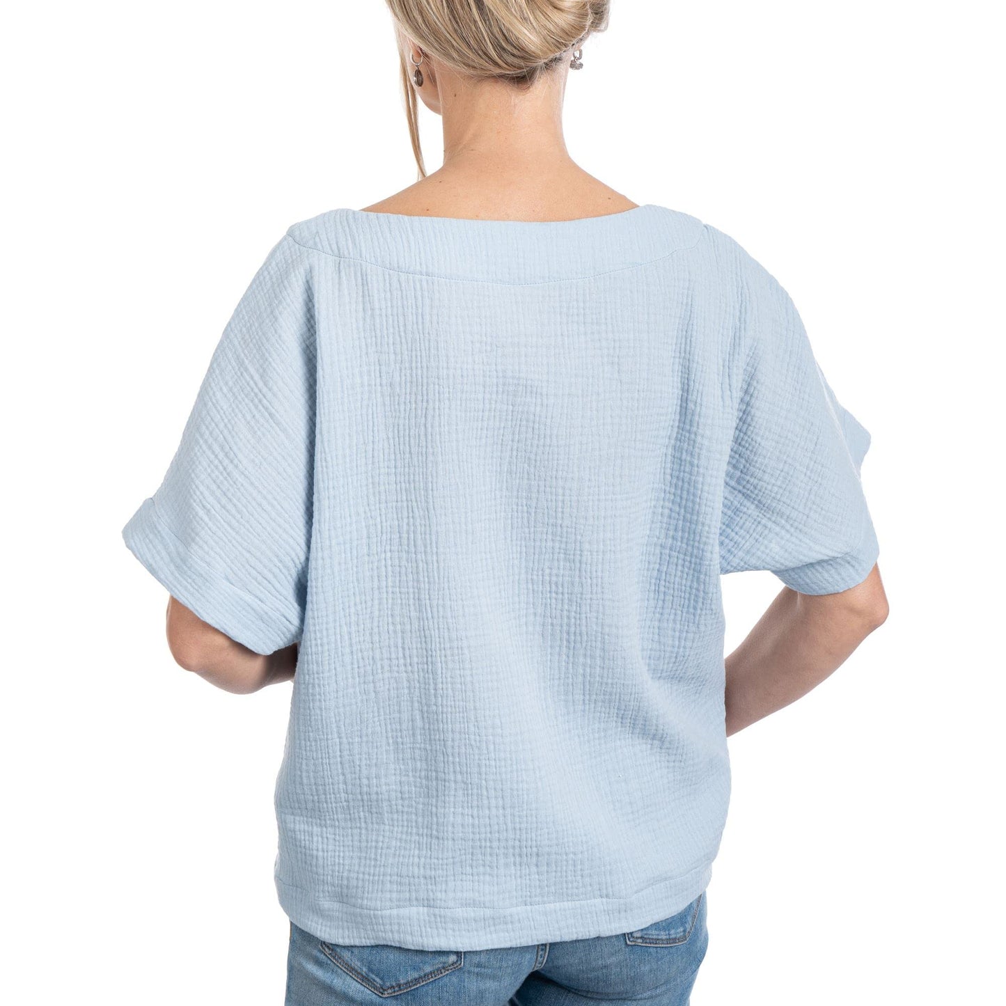 Scandi Linen Musselin Bluse Damen